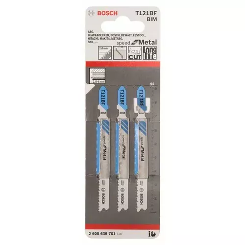 Pilový plátek do kmitací pily T 121 BF  BOSCH 2608636701