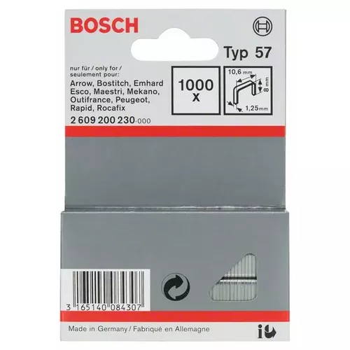 Sponky do sponkovačky z plochého drátu, typ 57 BOSCH 2609200230