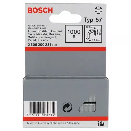 Sponky do sponkovačky z plochého drátu, typ 57 BOSCH 2609200231