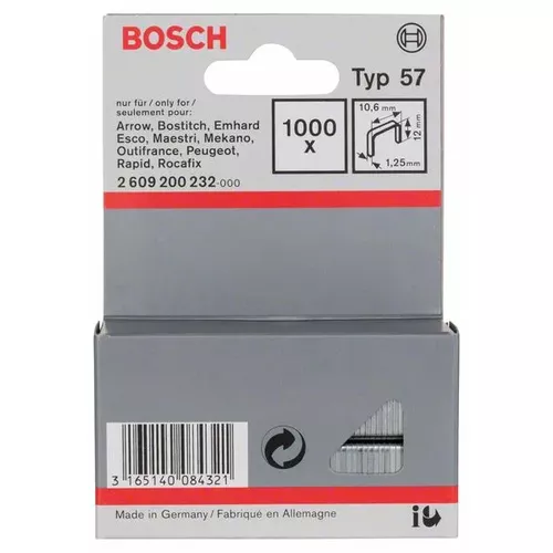 Sponky do sponkovačky z plochého drátu, typ 57 BOSCH 2609200232