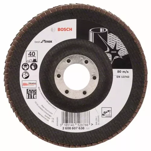 Lamelový brusný kotouč X581, Best for Inox  BOSCH 2608607638