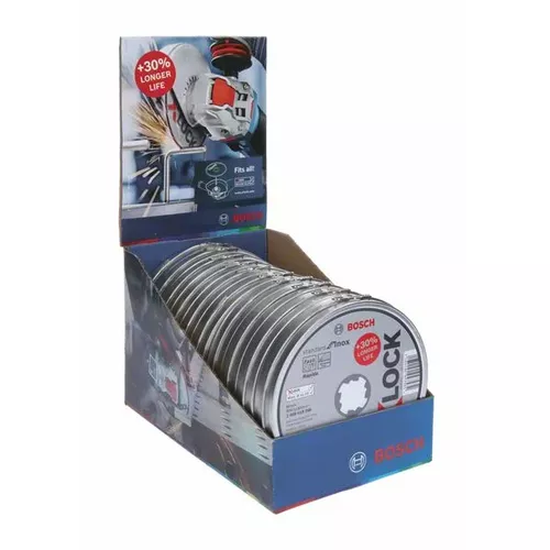 Plochý řezný kotouč Standard for Inox systému X-LOCK, 10×115×1×22,23 mm  BOSCH 2608619266