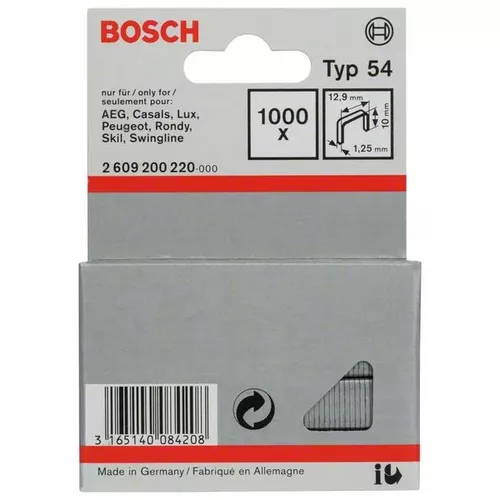 Sponky do sponkovačky z plochého drátu, typ 54 BOSCH 2609200220