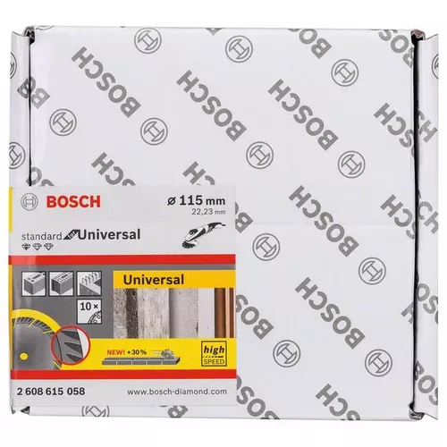 Diamantový dělicí kotouč Standard for Universal 115 × 22,23 (balení 10 ks) BOSCH 2608615058