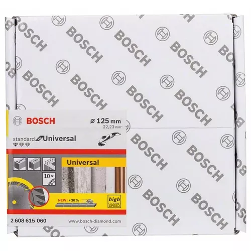 Diamantový dělicí kotouč Standard for Universal 125 × 22,23 (balení 10 ks) BOSCH 2608615060