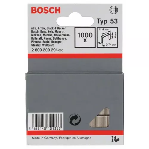 Sponky do sponkovačky z tenkého drátu, typ 53 BOSCH 2609200291