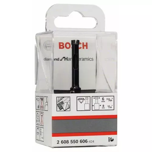 Diamantové vrtáky pro vrtání za mokra Diamond for Hard Ceramics  BOSCH 2608550606