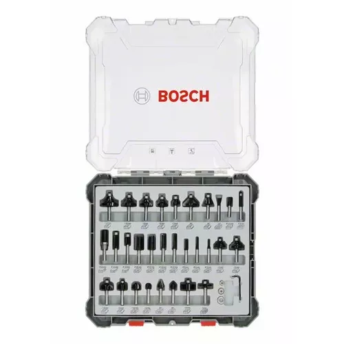 Smíšená sada tvarových fréz s vřetenem Ø 8 mm, 30 ks BOSCH 2607017475