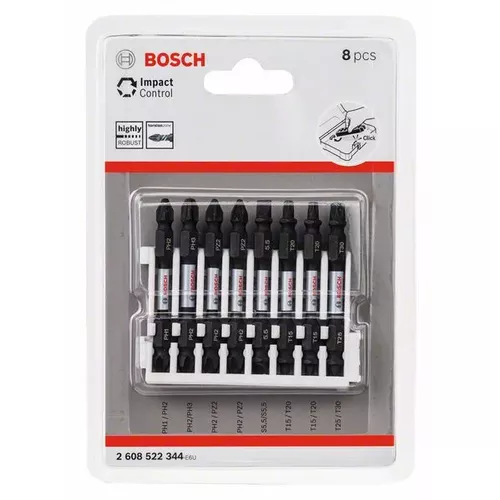 Sada šroubovacích bitů Impact Control, 8 ks BOSCH 2608522344