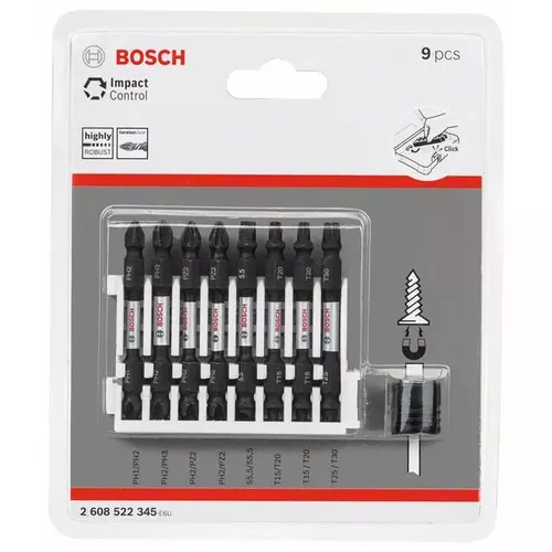 Sada šroubovacích bitů Impact Control, 9 ks BOSCH 2608522345