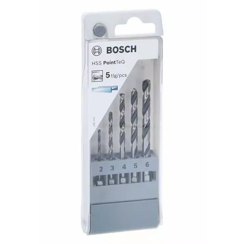 5dílná sada spirálových vrtáků HSS PointTeQ Hex 2–6 mm na stojanu  BOSCH 2607002825