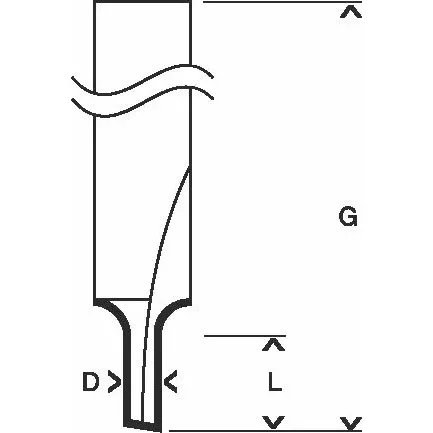 Drážkovací fréza, 6 mm, D1 4,8 mm, L 12,4 mm, G 51 mm BOSCH 2608628439