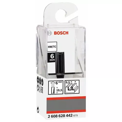 Drážkovací fréza, 6 mm, D1 9.5 mm, L 19,5 mm, G 51 mm BOSCH 2608628442