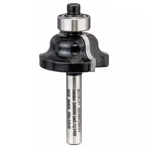 Profilová fréza se stopkou 6 mm, R1 4 mm, D1 28,6 mm, B 8 mm, L 12,4 mm, G 54 mm BOSCH 2608628454