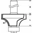 Zaoblovací fréza, 6 mm, R1 6,3 mm, D 25,4, L 13,1 mm, G 54 mm BOSCH 2608628456