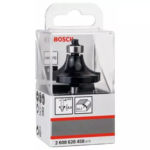 Zaoblovací fréza, 6 mm, R1 12,7 mm, D 38,1 mm, L 18,6 mm, G 60 mm BOSCH 2608628458