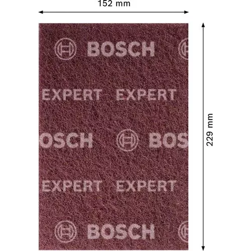 Arch brusného rouna EXPERT N880 pro ruční broušení 152 × 229 mm, Medium A BOSCH 2608901214