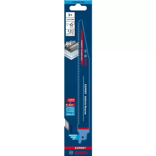 Pilové listy do pily ocasky EXPERT Vehicle Rescue S 1157 CHM, 3 ks BOSCH 2608900381