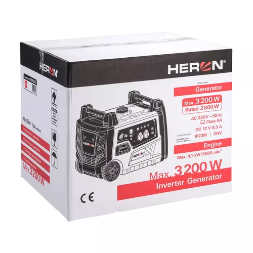 Elektrocentrála digitální invertorová 5,4hp/3,2kw s dálkovým ovládáním, elektrický start HERON 8896222