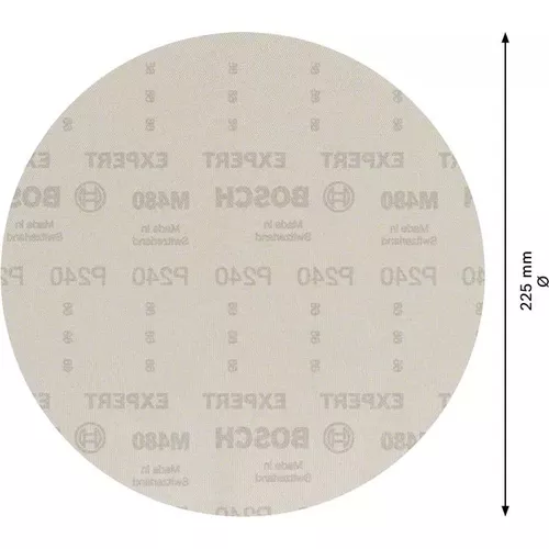 Brusná mřížka EXPERT M480 pro brusky na sádrokarton 225 mm, G 240, 25 kusů BOSCH 2608900713