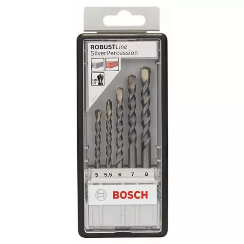 Sada spirálových vrtáků do betonu CYL-3, Robust Line, 5–8 mm, 5 kusů BOSCH 2607010526