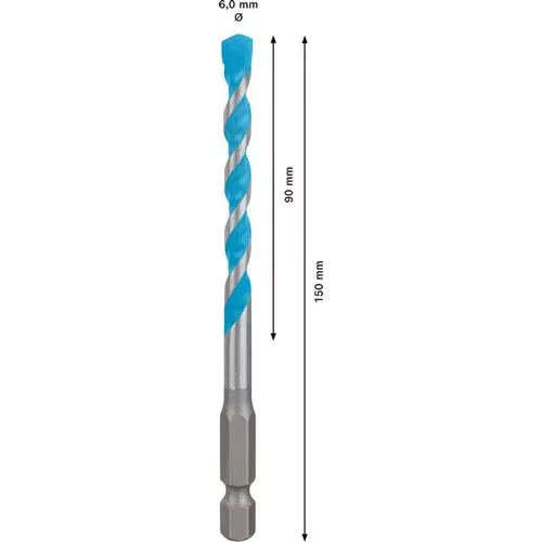 Víceúčelový vrták EXPERT HEX-9 MultiConstruction, 6 × 90 × 150 mm BOSCH 2608900575
