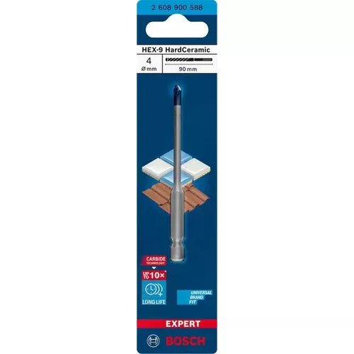 Vrták do dlažby EXPERT HEX-9 HardCeramic 4 × 90 mm BOSCH 2608900588