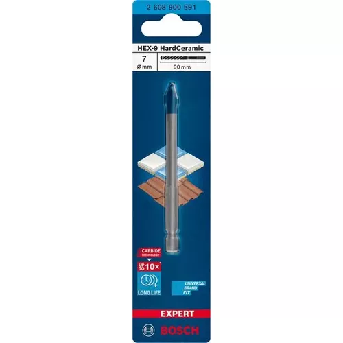 Vrták do dlažby EXPERT HEX-9 HardCeramic 7 × 90 mm BOSCH 2608900591