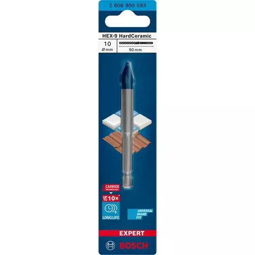 Vrták do dlažby EXPERT HEX-9 HardCeramic 10 × 90 mm BOSCH 2608900593