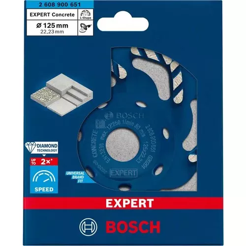 Diamantový hrncový kotouč EXPERT Concrete 125 × 22,23 × 4,5 mm BOSCH 2608900651