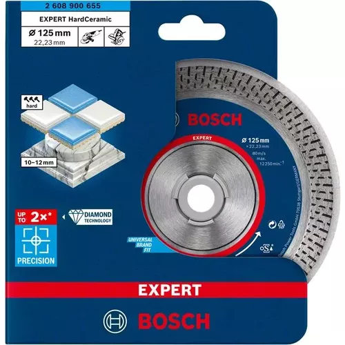 Diamantový řezný kotouč EXPERT HardCeramic 125 × 22,23 × 1,4 × 10 mm BOSCH 2608900655