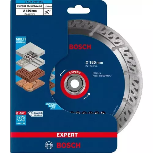 Diamantový řezný kotouč EXPERT MultiMaterial 180 × 22,23 × 2,4 × 12 mm BOSCH 2608900662