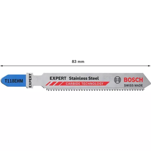3dílná sada pilových plátků T 118 EHM EXPERT Stainless Steel BOSCH 2608900562