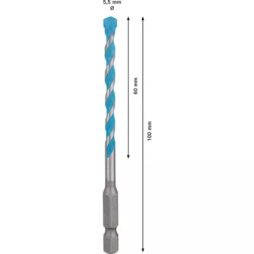 Víceúčelový vrták EXPERT HEX-9 MultiConstruction, 5,5 × 60 × 100 mm BOSCH 2608900572