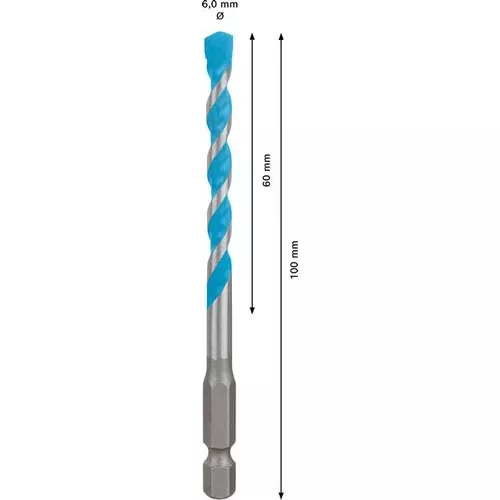 Víceúčelový vrták EXPERT HEX-9 MultiConstruction, 6 × 60 × 100 mm BOSCH 2608900574