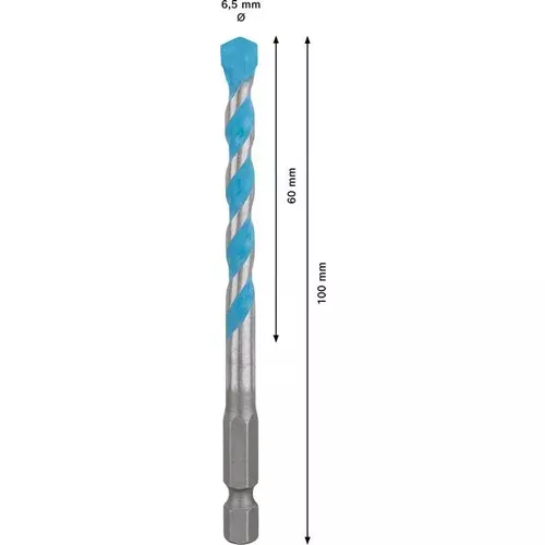 Víceúčelový vrták EXPERT HEX-9 MultiConstruction, 6,5 × 60 × 100 mm BOSCH 2608900577