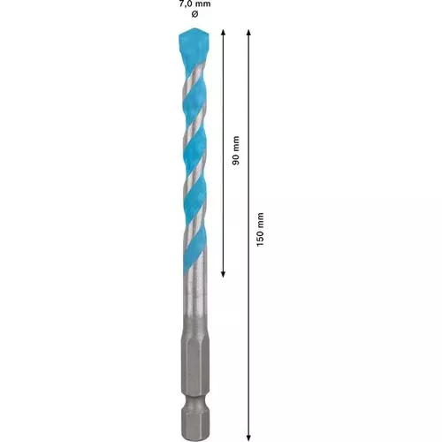 Víceúčelový vrták EXPERT HEX-9 MultiConstruction, 7 × 90 × 150 mm BOSCH 2608900580