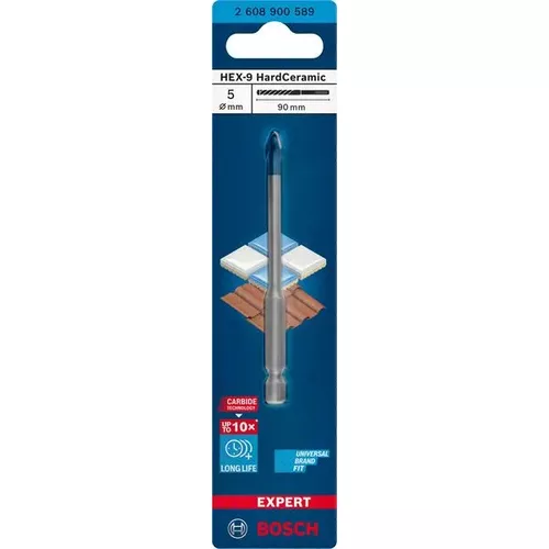 Vrták do dlažby EXPERT HEX-9 HardCeramic 5 × 90 mm BOSCH 2608900589