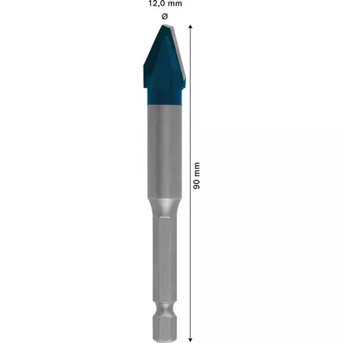 Vrták do dlažby EXPERT HEX-9 HardCeramic 12 × 90 mm BOSCH 2608900594