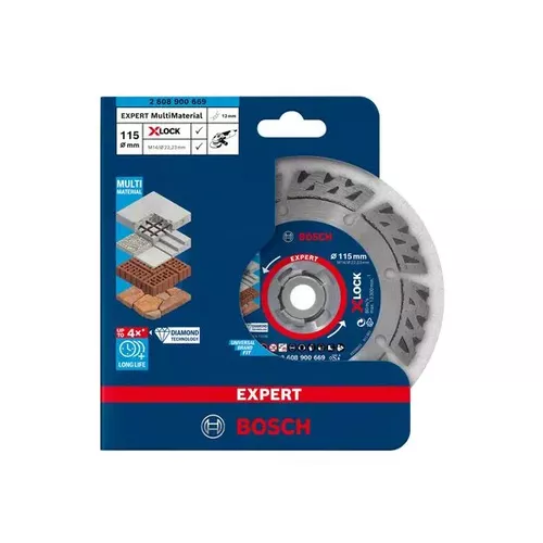 Diamantový dělicí kotouč EXPERT MultiMaterial X-LOCK 115 × 22,23 × 2,4 × 12 mm BOSCH 2608900669