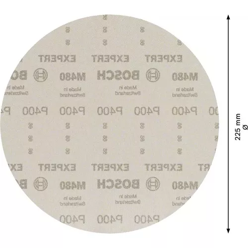 Brusná mřížka EXPERT M480 pro brusky na sádrokarton 225 mm, G 400, 25 kusů BOSCH 2608900715