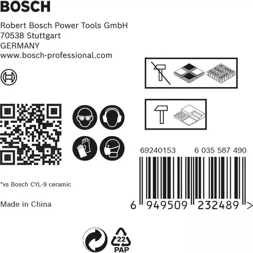 Vrtáky do dlažby EXPERT HEX-9 HardCeramic, 6 mm, 5 ks BOSCH 2608900596