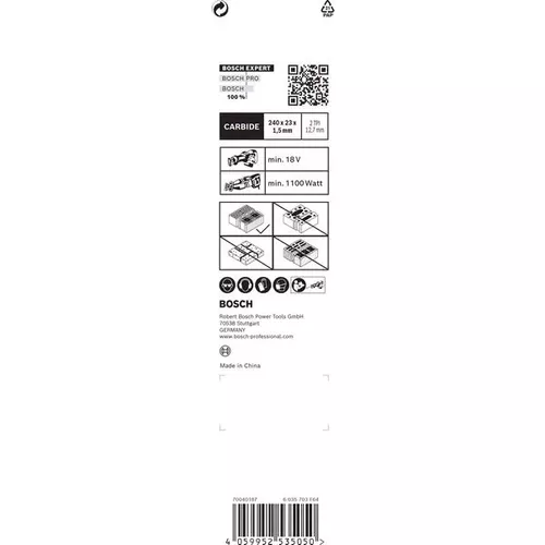 List do pily ocasky S 1543 HM EXPERT Hollow Brick, 3 ks BOSCH 2608900415