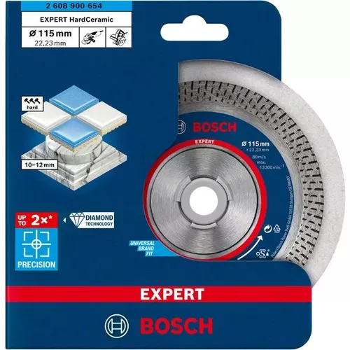 Diamantový řezný kotouč EXPERT HardCeramic 115 × 22,23 × 1,4 × 10 mm BOSCH 2608900654