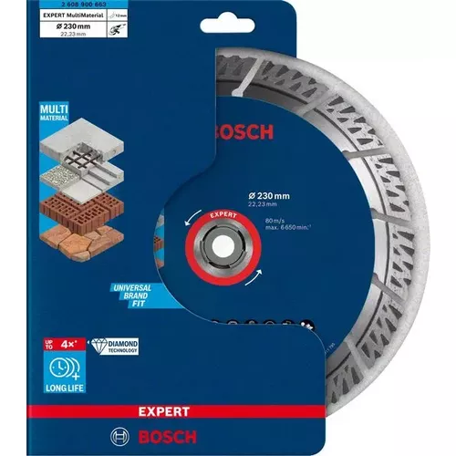 Diamantový dělicí kotouč EXPERT MultiMaterial 230 × 22,23 × 2,4 × 15 mm BOSCH 2608900663