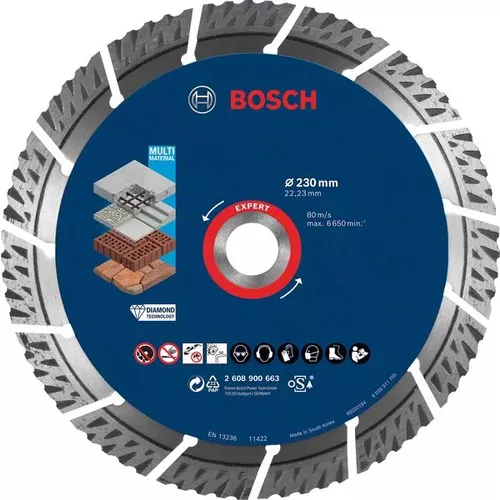 Diamantový dělicí kotouč EXPERT MultiMaterial 230 × 22,23 × 2,4 × 15 mm BOSCH 2608900663