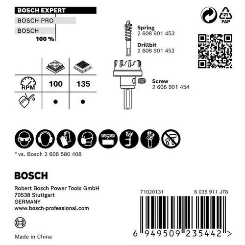 Děrovka EXPERT Construction Material 19 × 60 mm BOSCH 2608900451