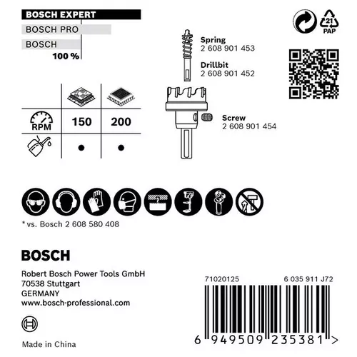 Děrovka EXPERT Sheet Metal 80 mm BOSCH 2608901445