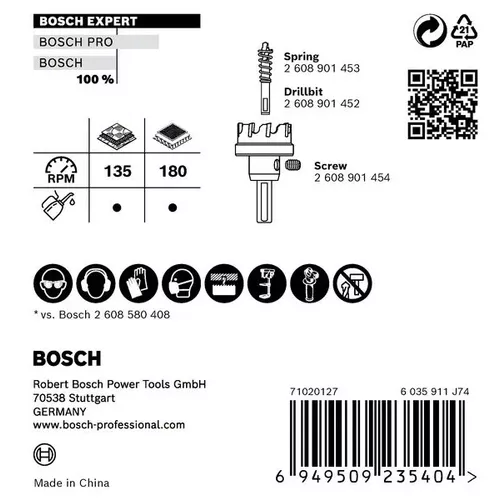 Děrovka EXPERT Sheet Metal 90 mm BOSCH 2608901447