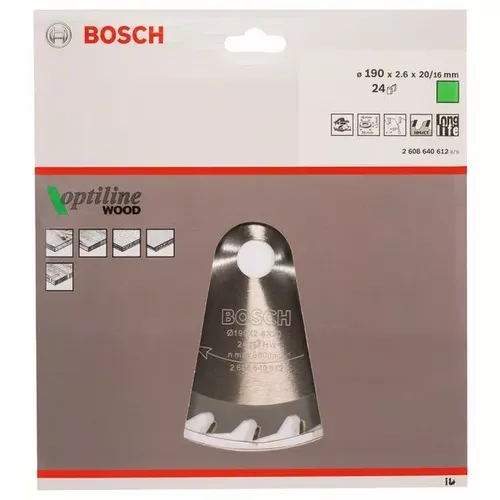 Pilový kotouč Optiline Wood BOSCH 2608640612